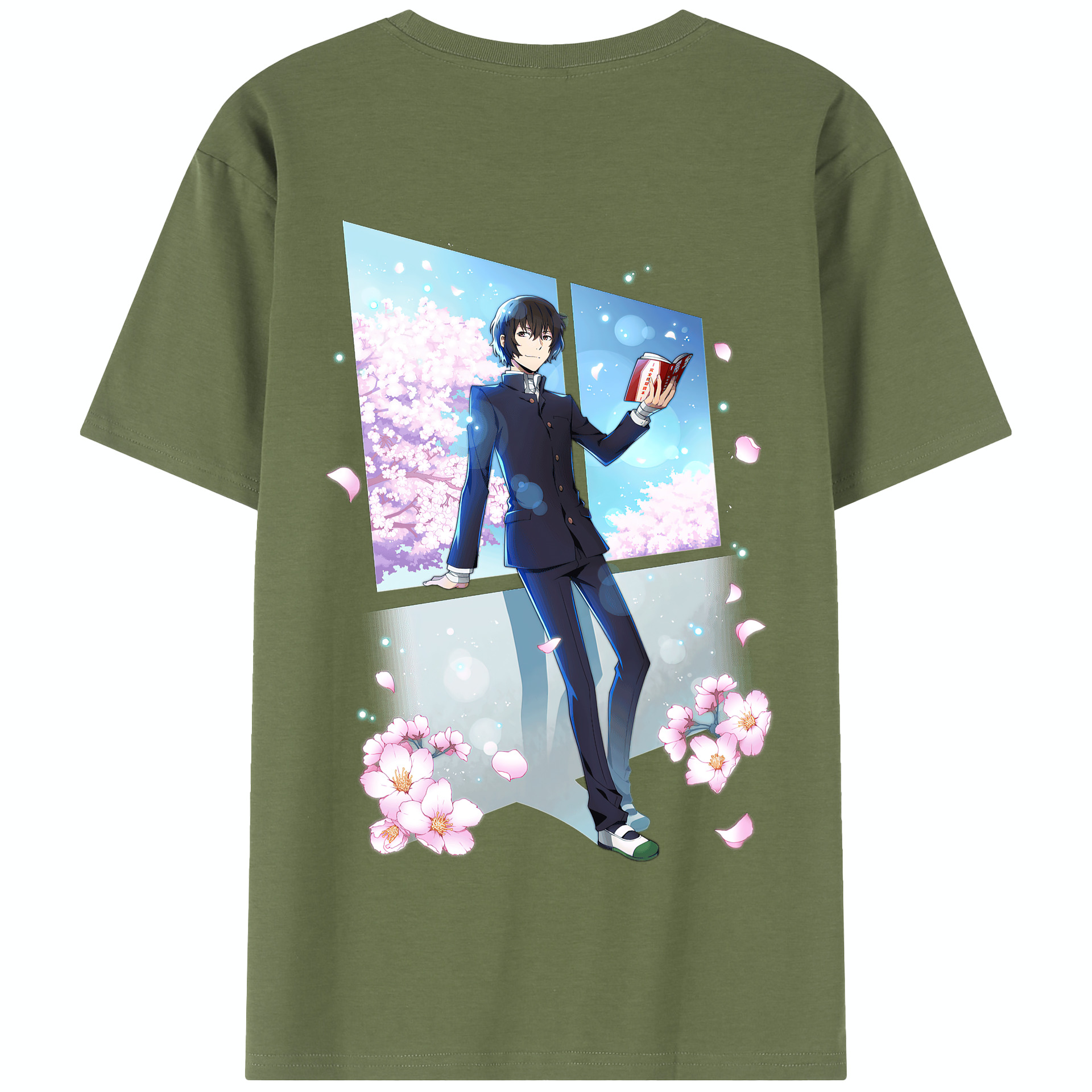 （画像用） 文豪ストレイドッグス Bungo Stray Dogs 綿100％半袖Tシャツ（背面プリント）